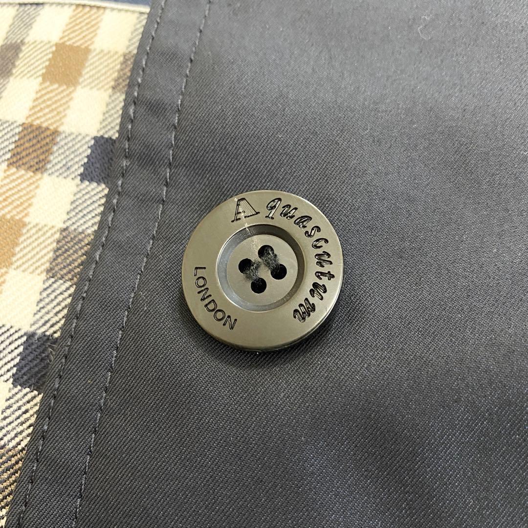 【極美品】アクアスキュータム チェスターコート ロング　ライナー付 チェック