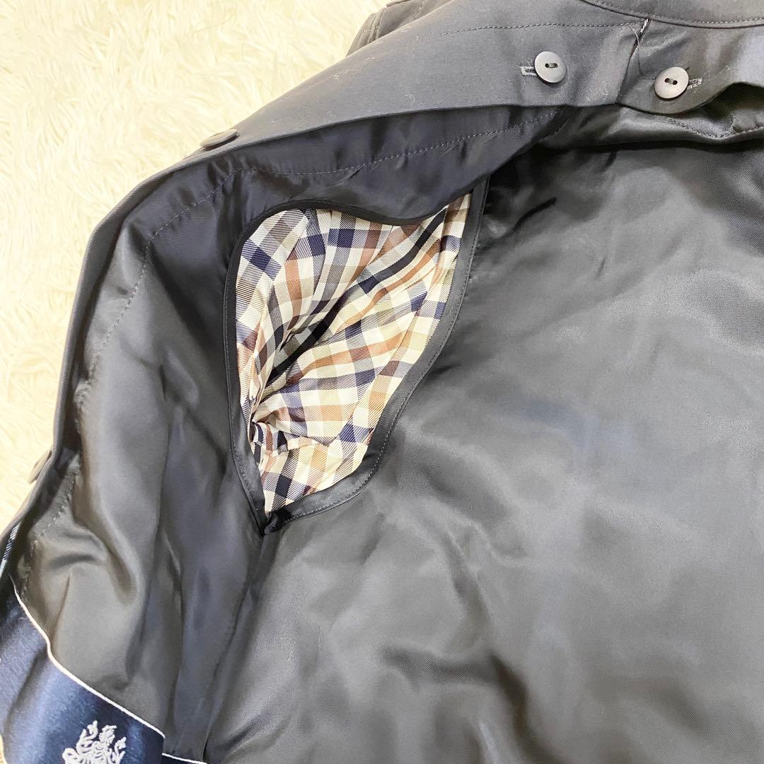 【極美品】アクアスキュータム チェスターコート ロング　ライナー付 チェック