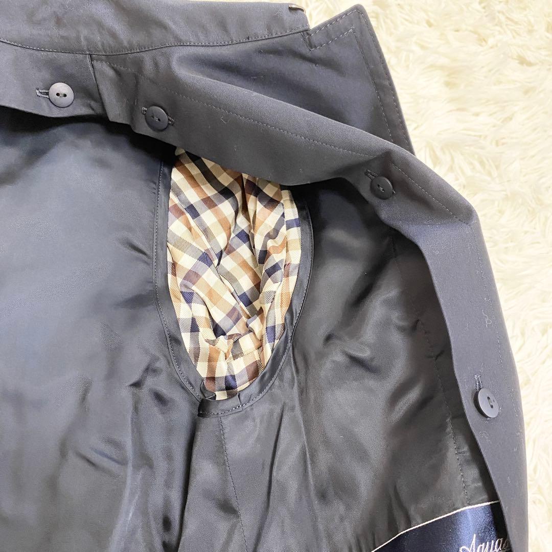 【極美品】アクアスキュータム チェスターコート ロング　ライナー付 チェック