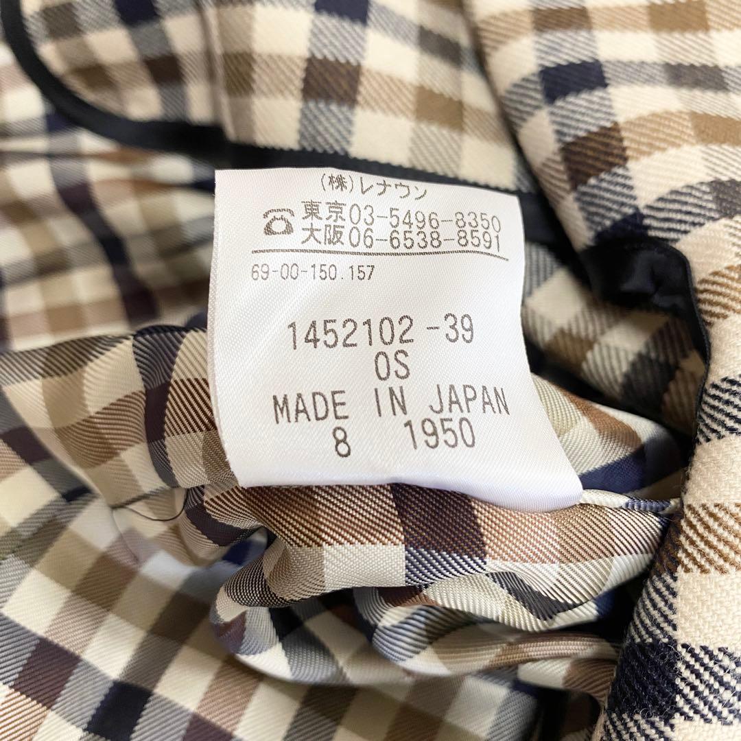 【極美品】アクアスキュータム チェスターコート ロング　ライナー付 チェック