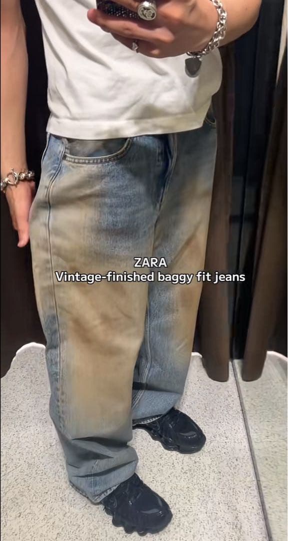即完品』ZARA デニムバギー Acne studios BAGGY FIT 最高