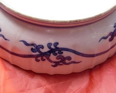 古伊万里・兎丸紋輪花皿