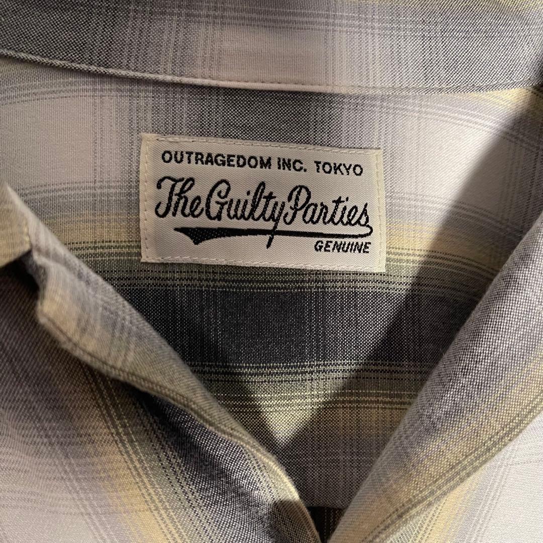 即完モデル】ワコマリア Lサイズ レーヨン グランジ オンブレチェック