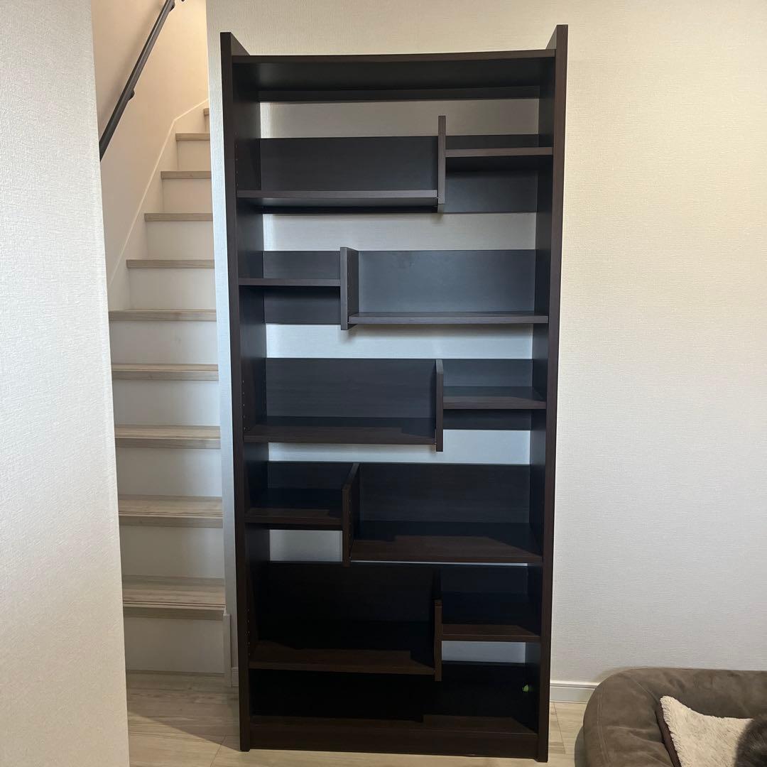 吉川木工　木製ラック ダークブラウン 5段