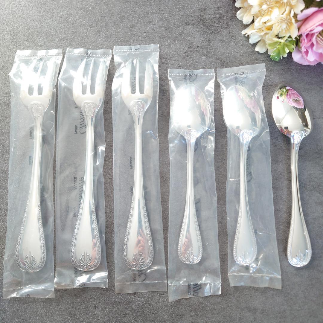 極美品 クリストフル マルメゾン ケーキフォークコーヒースプーン 未