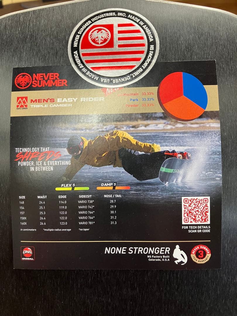 SALE【新品】23-24 NEVERSUMMER EAZY RIDER 154