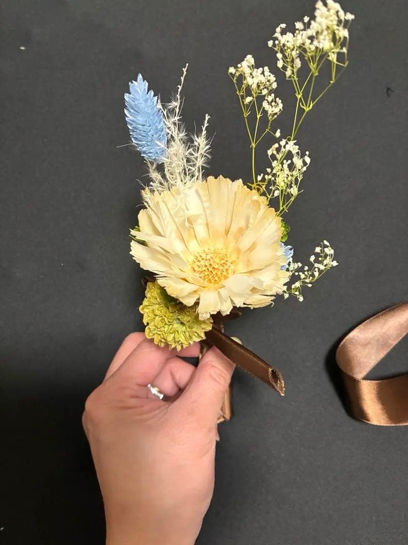 プリザーブドフラワー&造花ブーケ・ブートニア セット