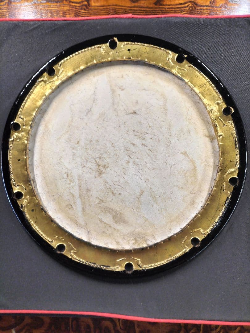 （ふわふわ様ご依頼商品です）良品　締太鼓　附締太鼓　和太鼓本体-バチ付き　中古品