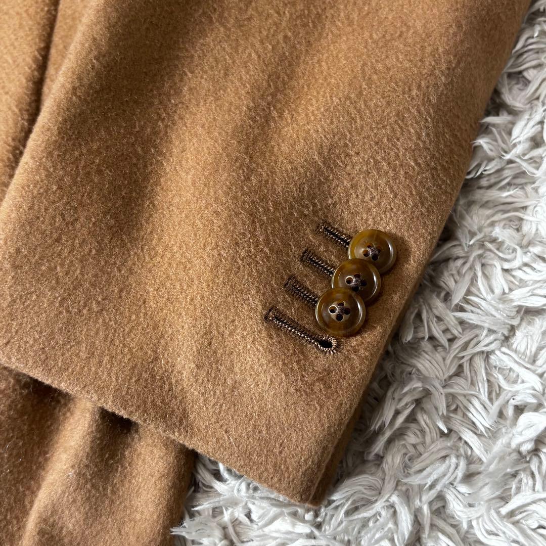 【良品】ラルディーニ フランネルウールチェスターコート ベージュ 44