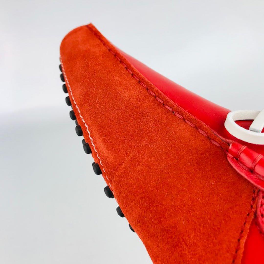 新品未使用★TOD'S・レザー切替 サイドロゴ ドライビングシューズ(10.5)