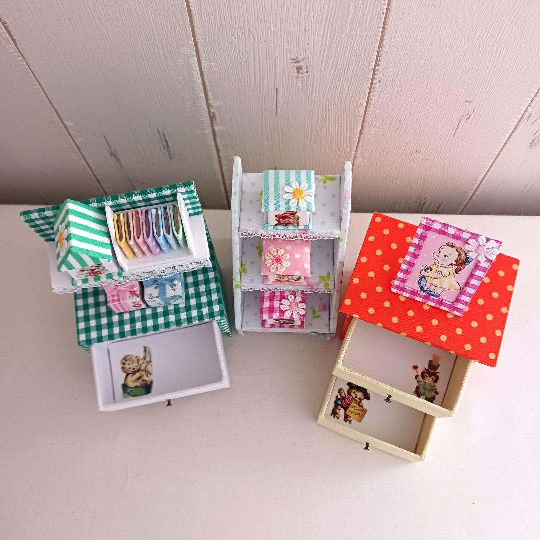 きき様＊kyo＊ハンドメイド＊いちごカフェ＊ドールハウス＊ミニチュア＊チェスト他