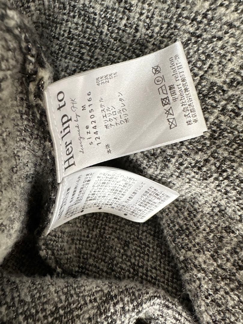 ワンピース Herlipto Pantheon Checked Knit Dress