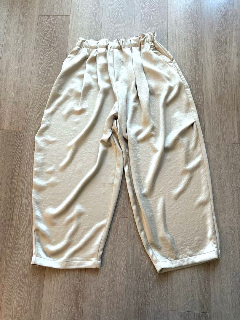 【新品未使用品】ミズイロインド サテンワイドカーゴパンツ
