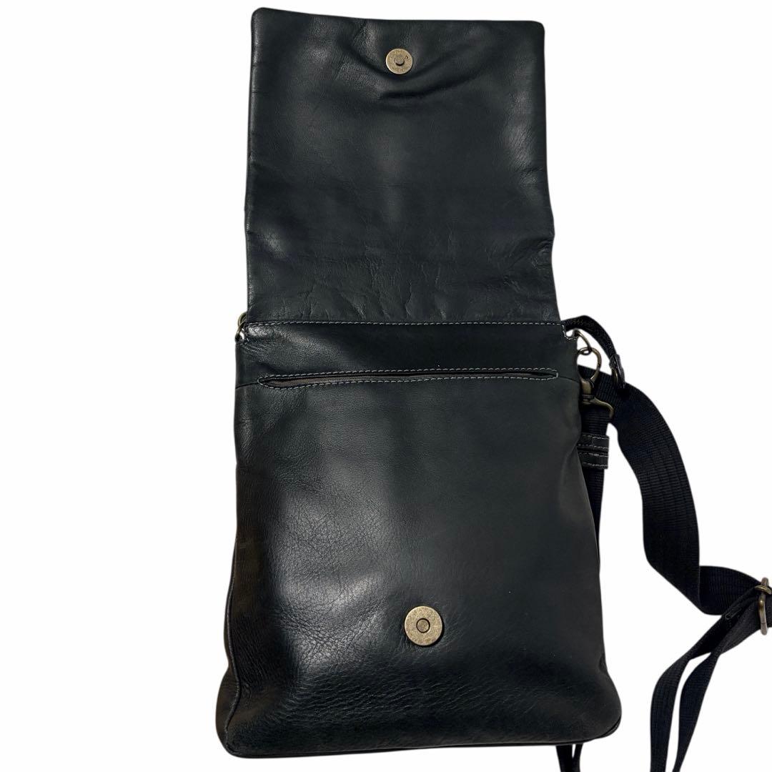 土屋鞄 プロータ ショルダーバッグ オールレザー ブラック