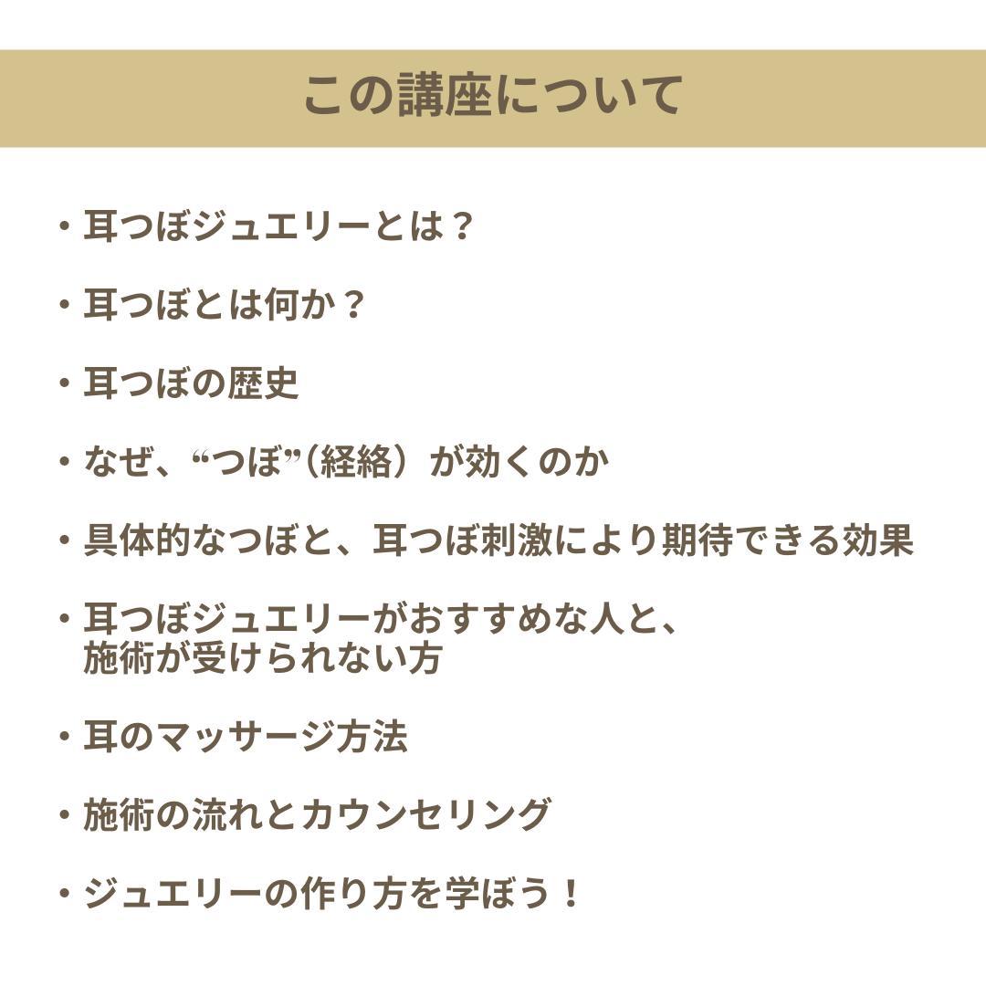 【W資格取得】通信講座 耳つぼ&デコルテジュエリー