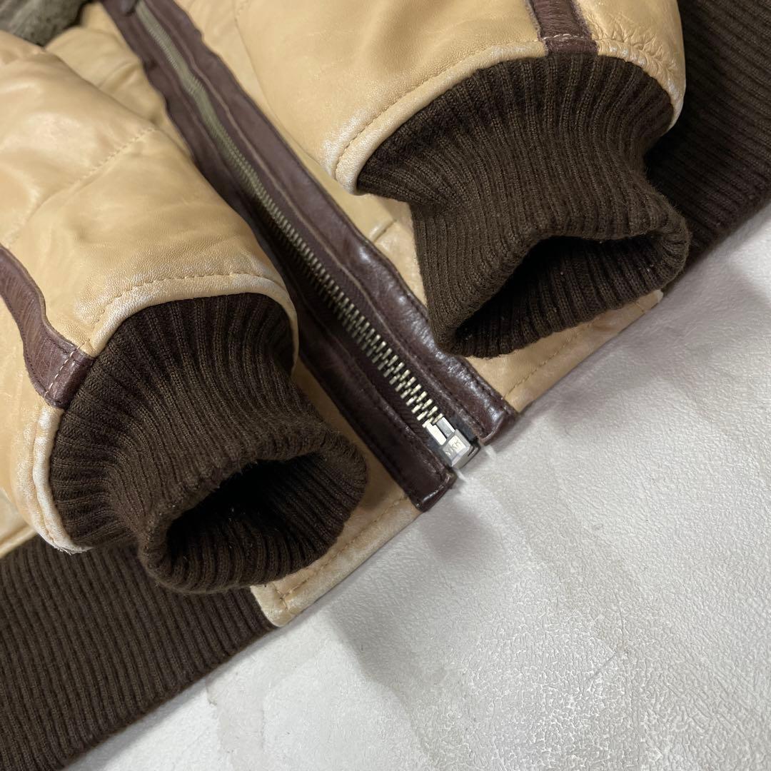 値下げ アヴィレックス AVIREX LTD 羊牛革 レザー ボア フライトJK