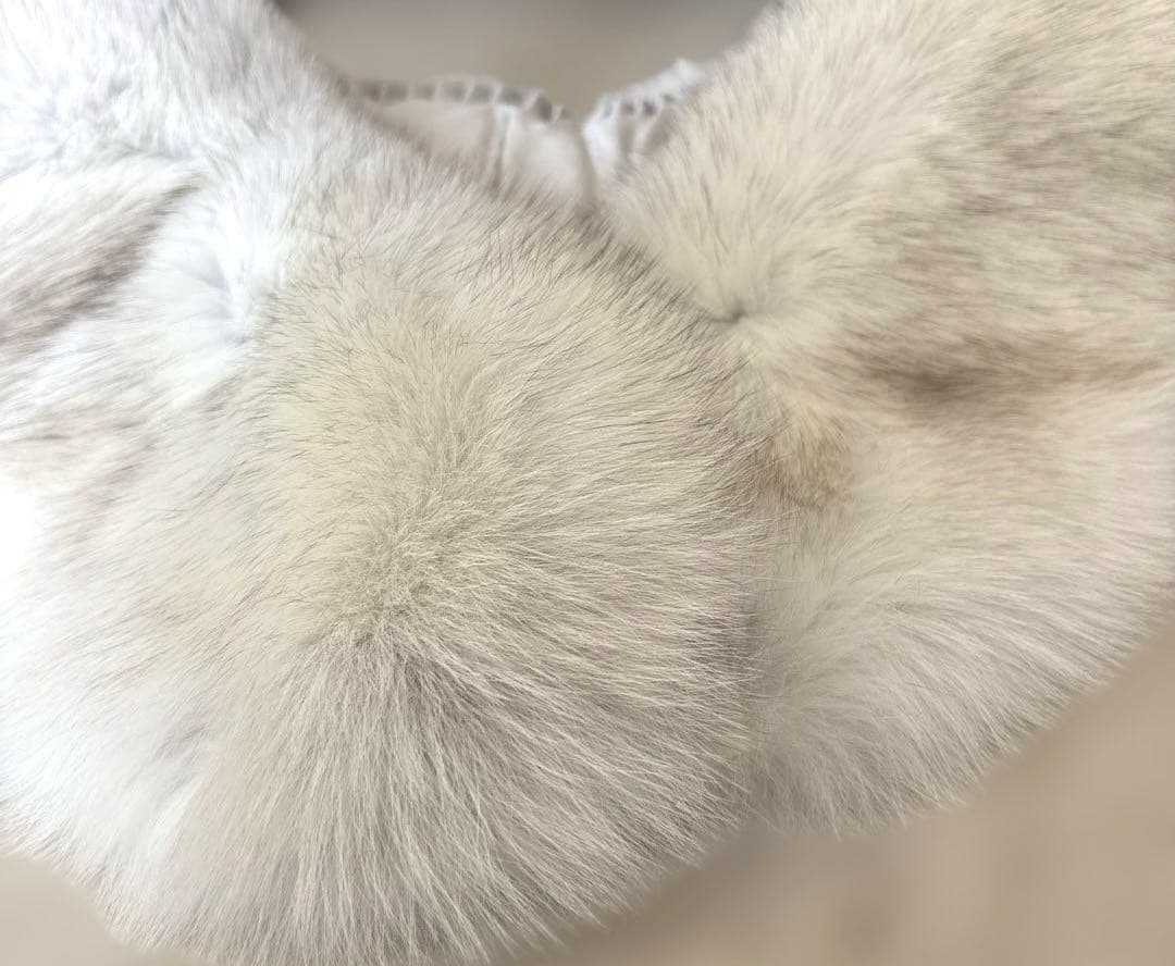 未使用　高級　サガフォックス　ファーショール　シルバー