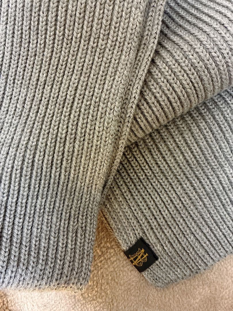 美品】人気定番デザイン BATONER マフラー グレー