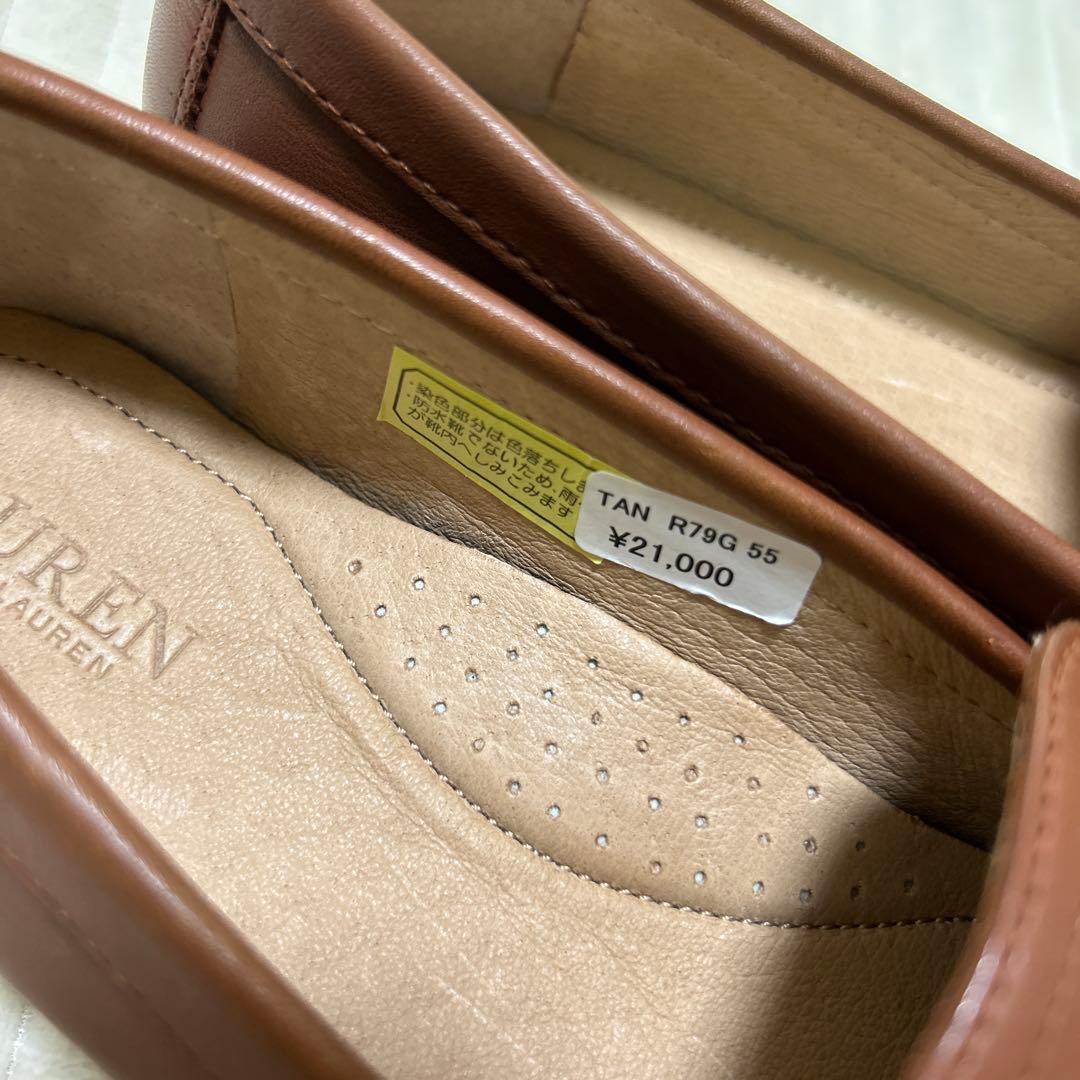 新品未使用　ローレンラルフローレン ローファーAVERI III タン　22.5
