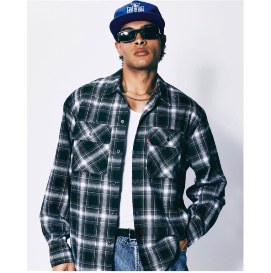HIDEANDSEEK Ombre Check L/S Shirt キムタク - メルカリ