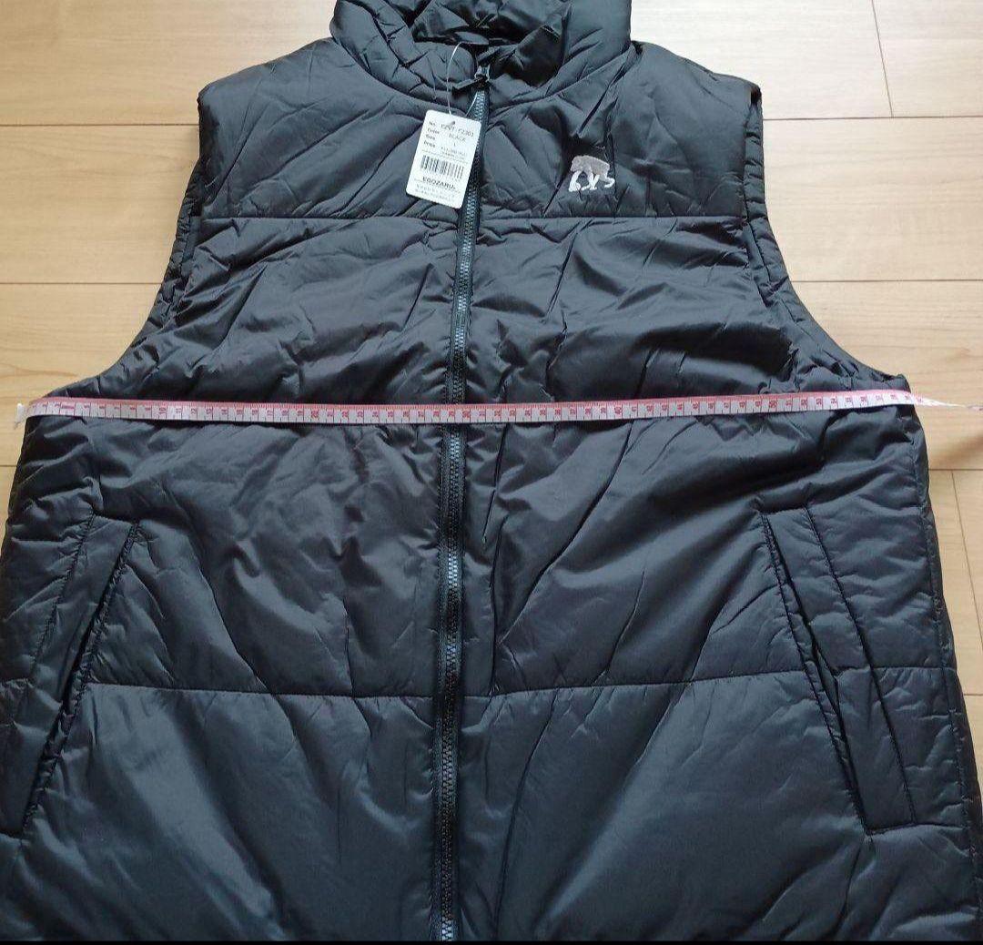【新品未使用品】エゴザル　ベスト　黒　Lサイズ　パフベスト　アウター
