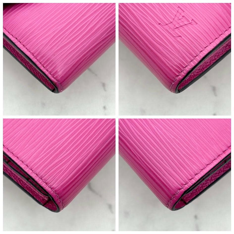 【まみむめも】ルイヴィトン　エピ　ポルトフォイユサラ　フューシャ