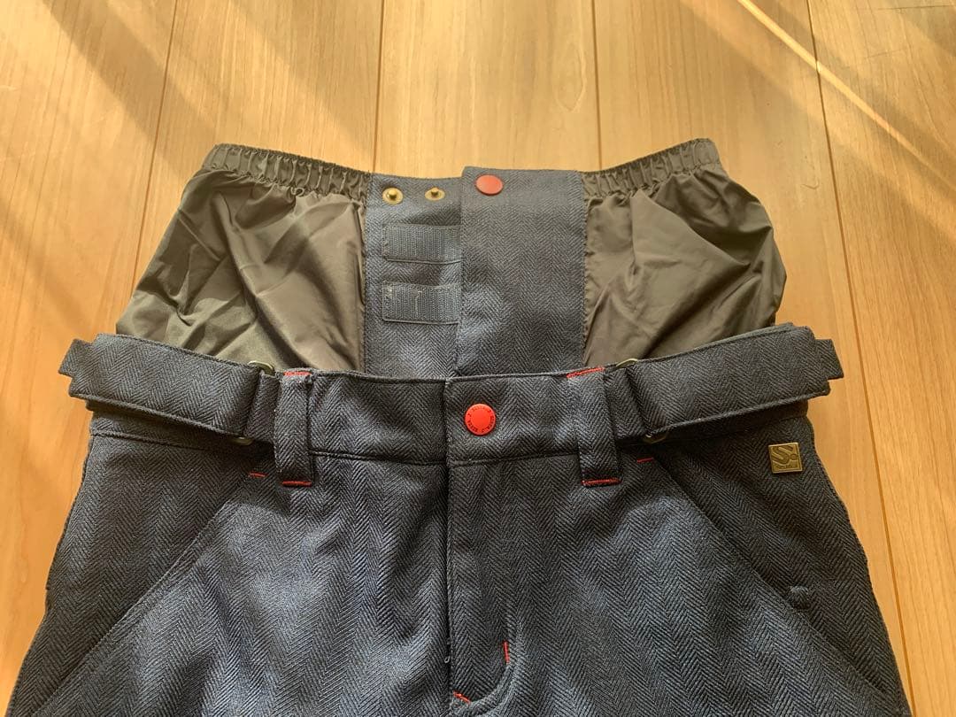 美品ICEPARDALスノボウェアセット　グレー　花柄　ネイビー　デニム