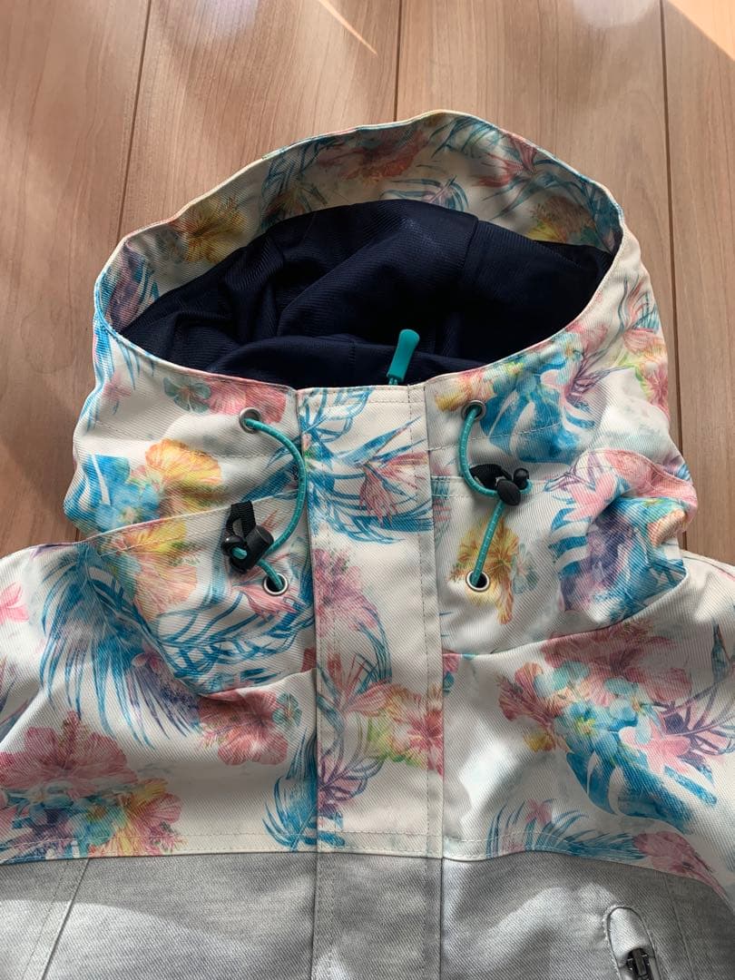 美品ICEPARDALスノボウェアセット　グレー　花柄　ネイビー　デニム