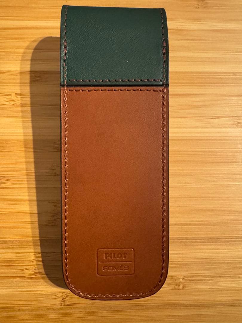 パイロット　ソメス ペンケース サドルデザインシリーズ 限定　2本差し　グリーン