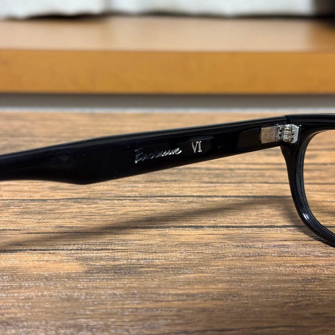 週末値下げ】泰八郎謹製 Exclusive Ⅵ エクスクルーシブ 黒 金子眼鏡
