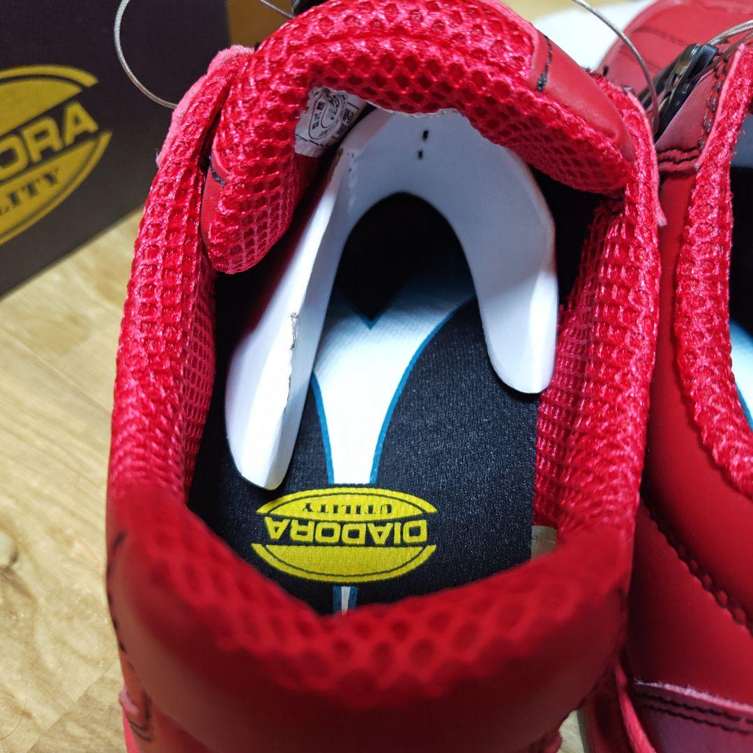DIADORA BOAシステム安全靴 赤 26.0EEE