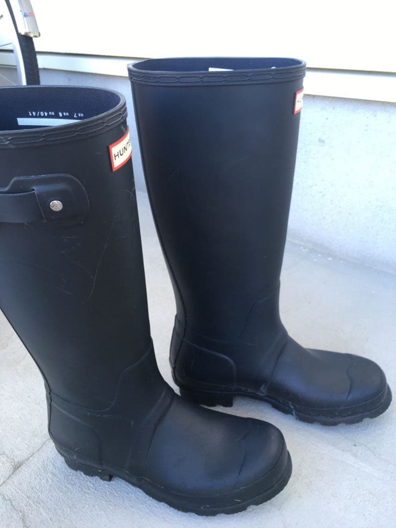 HUNTER レインブーツ　ネイビー　メンズ　UK7