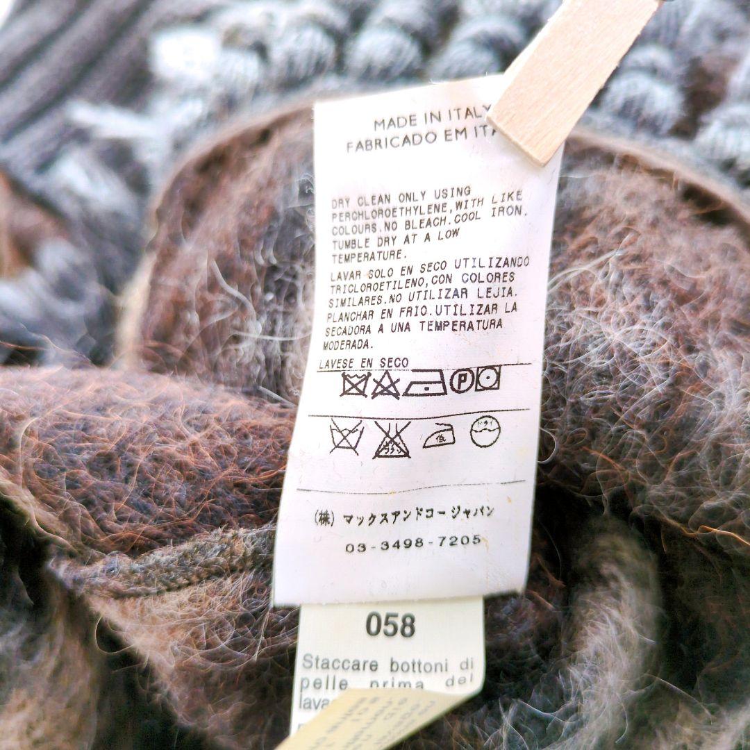 MAX＆Co　アルパカモヘヤポンチョ　チェック　ケープ　マックスマーラ