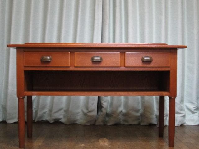 飛騨家具 飛騨産業 キツツキ 3杯引き出し コンソールテーブル/木製デスク