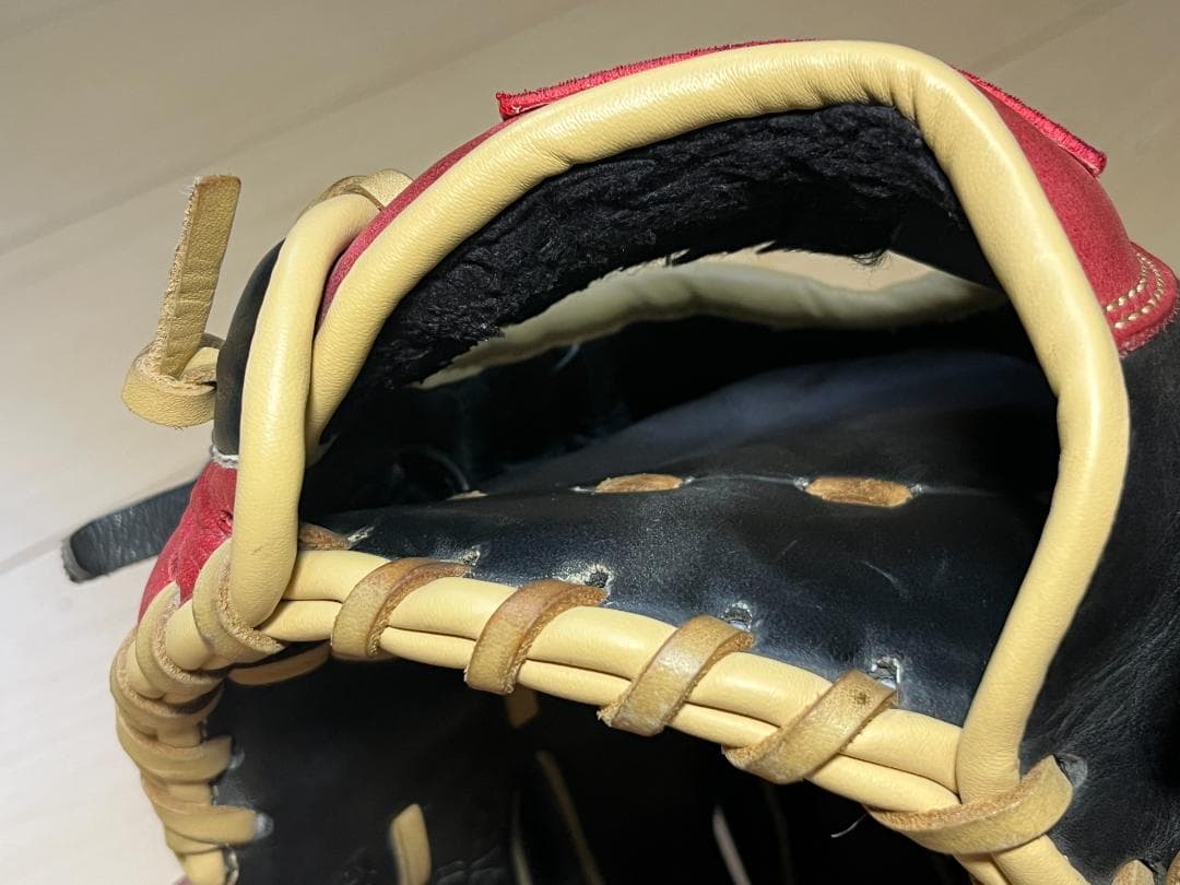 Rawlings 少年軟式用グローブ 黒/赤 内野用 美品