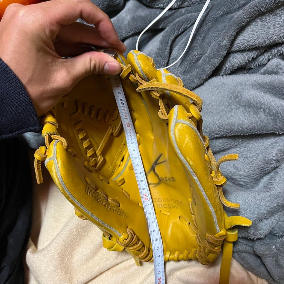 《希少》松坂モデル　投手用　グローブ　少年野球　黄色　ライナーバック