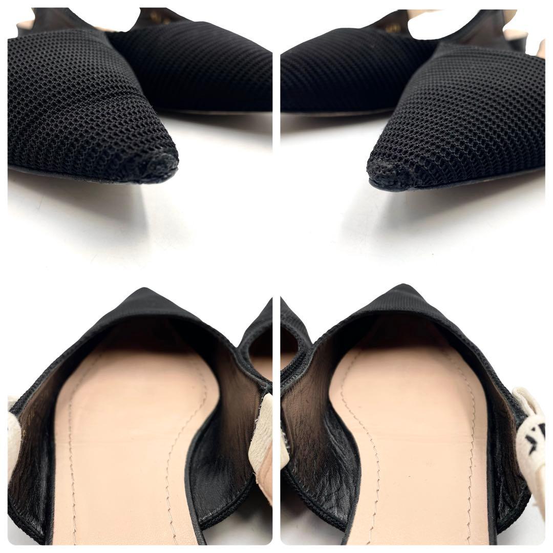 《超美品》Dior ジャディオール J'ADIOR スリングバック フラット 黒