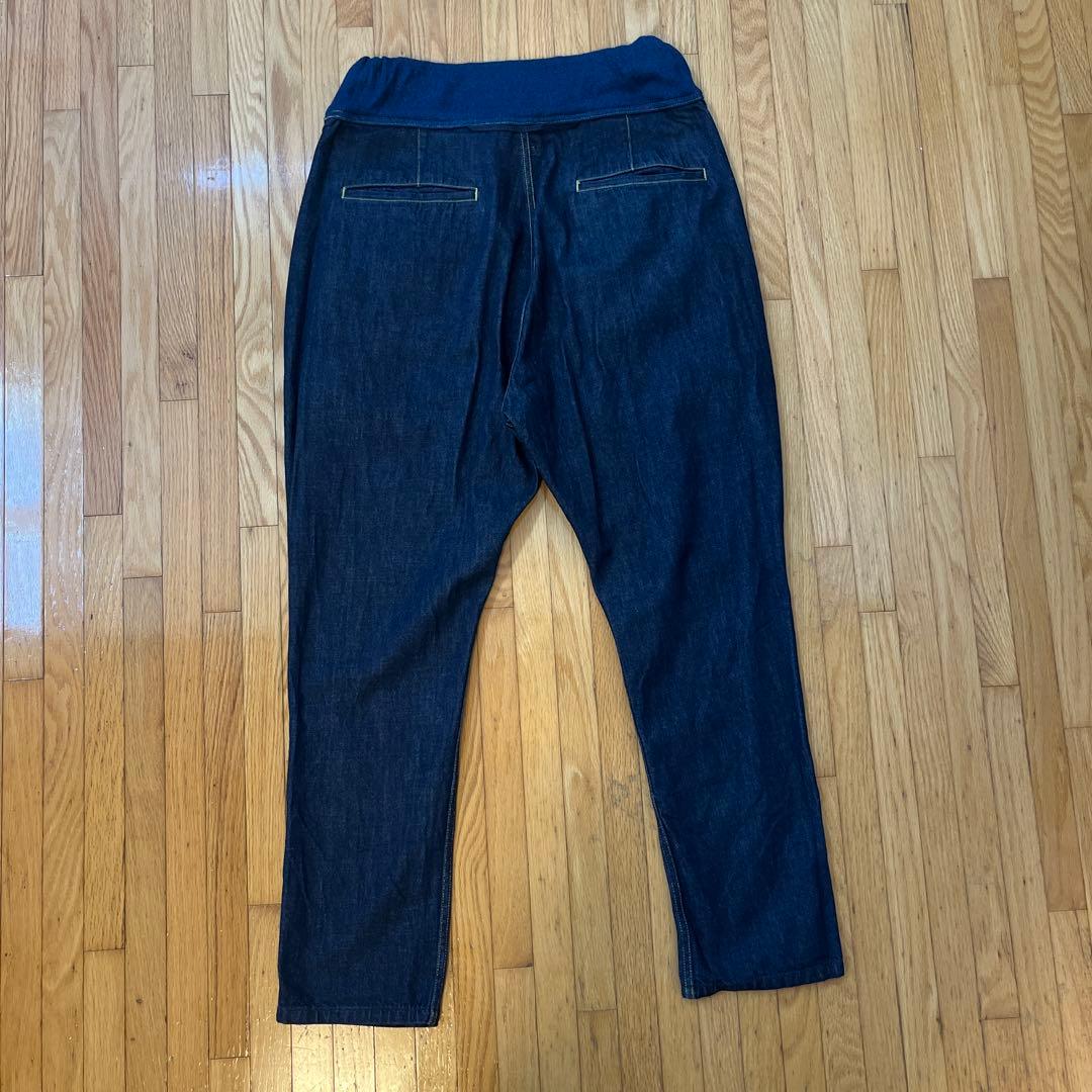 キャピタルKAPITAL ダークブルー サルエルパンツ ウエストゴム