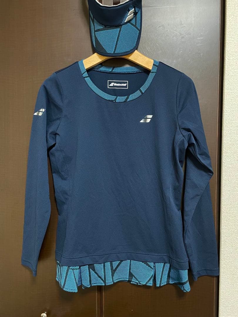 バボラ ウェア テニス 長袖 シャツ バイザー セット(4点セット)