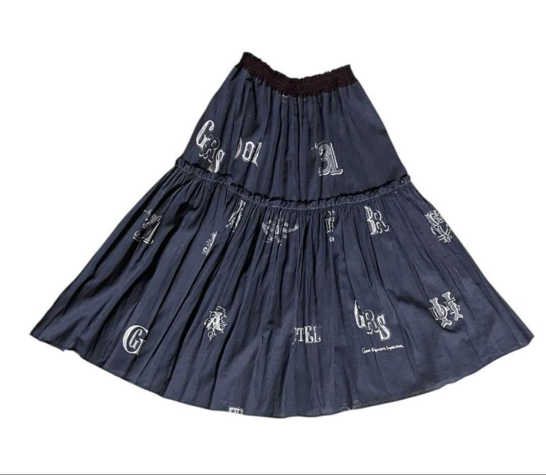 トーマスマグパイ オリジナル プリント ギャザー スカート　フレア