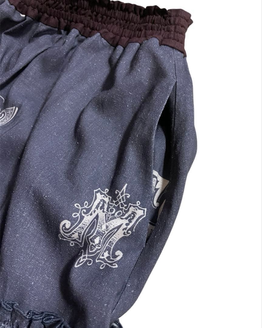 トーマスマグパイ オリジナル プリント ギャザー スカート　フレア