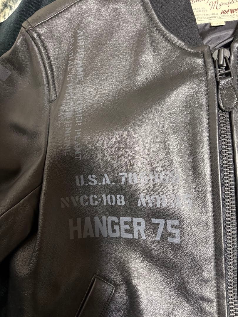 AVIREX★アヴィレックス★レザージャケット★MA-1★羊革★Lサイズ