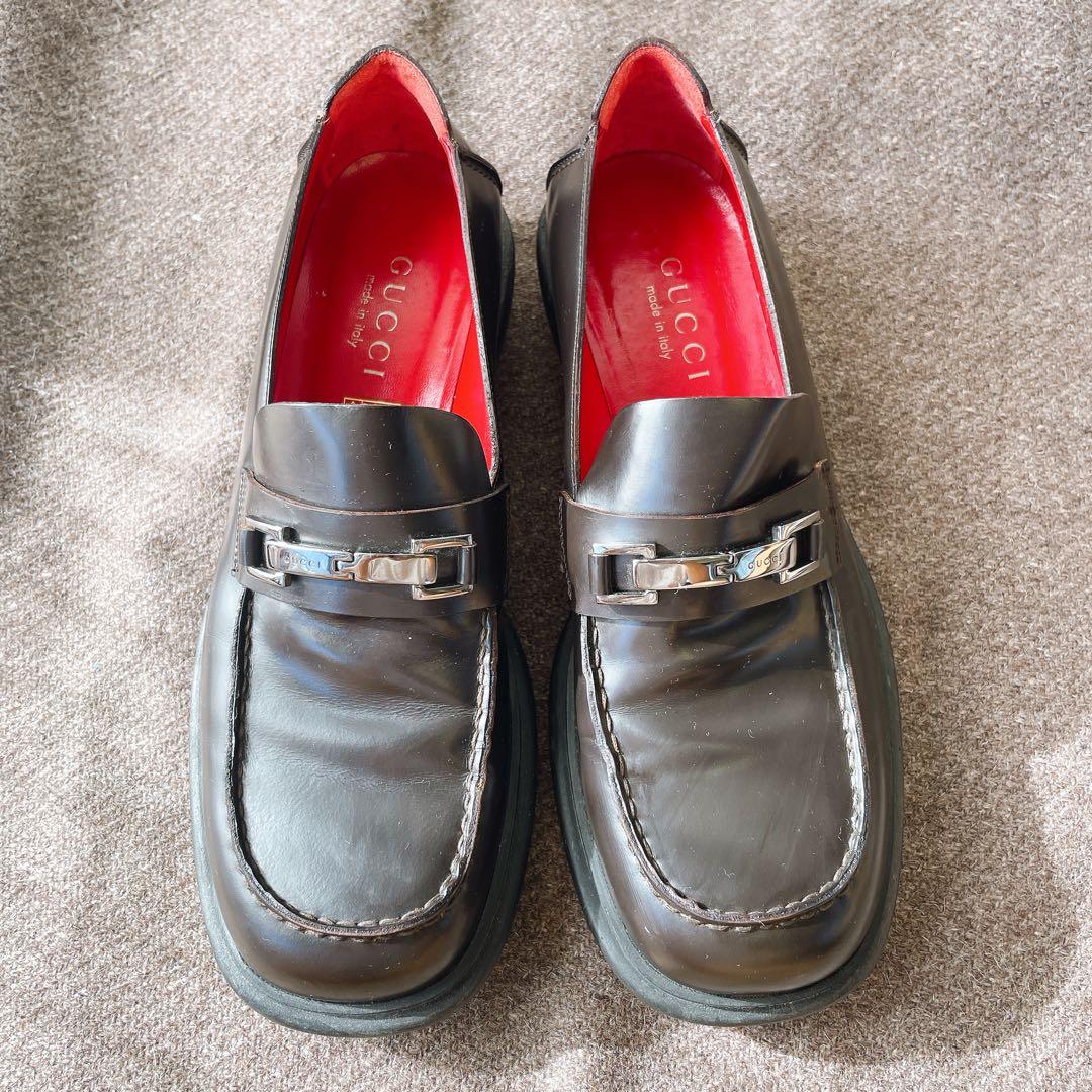GUCCI ハイブリッド厚底ローファー グッチ ホースビットローファー 23.5