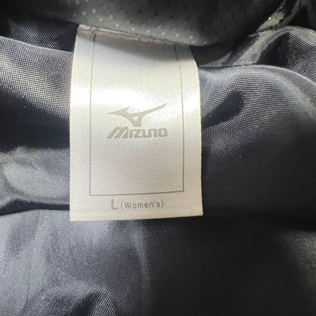 ミズノ フード付き ロング丈 ダウン ベンチコート ブラック レディース L