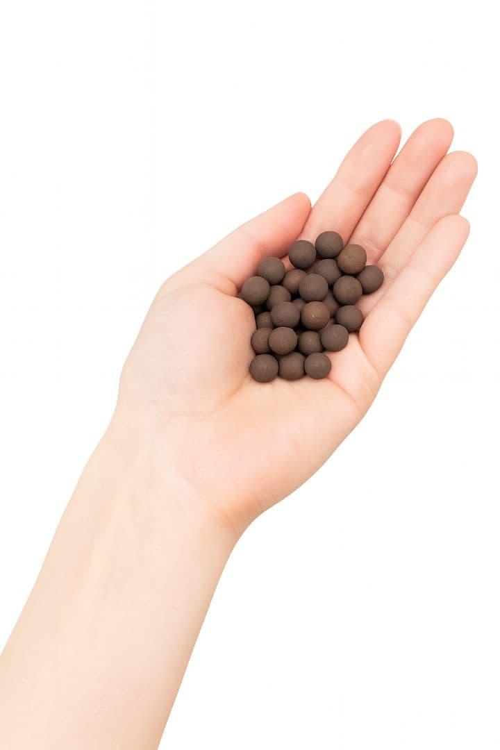 ぐんぐん玉 × ビーシュリンプ飼育用（磁性かんらん岩ボールメダカや金魚にも最適