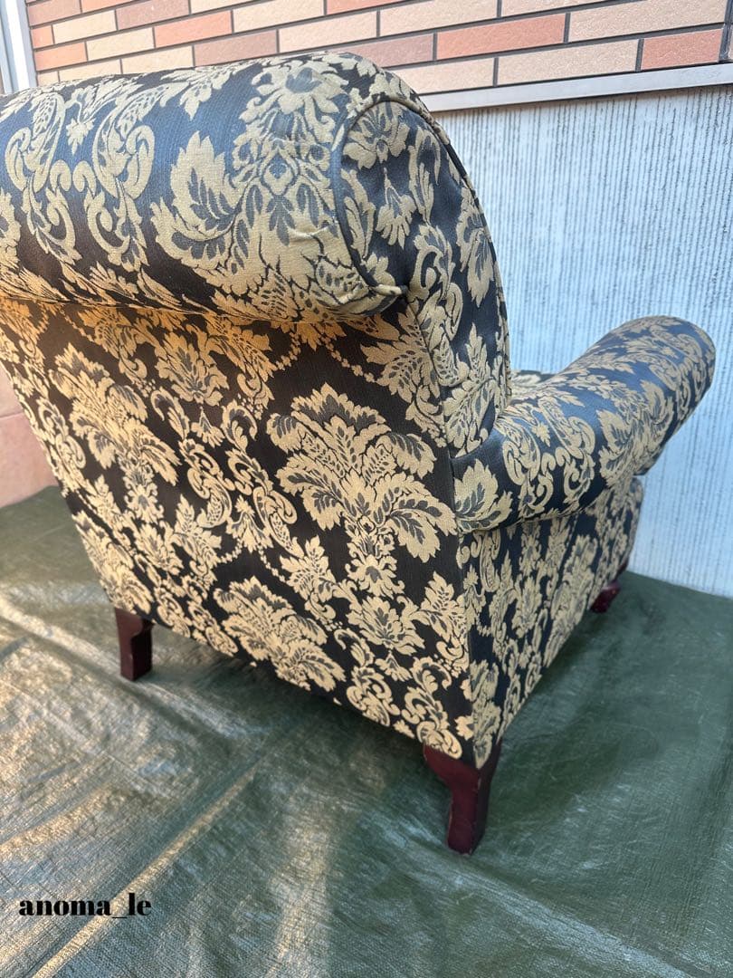 3006【アームチェア】シングルソファ　クラシック　ヴィンテージ　インテリア◎