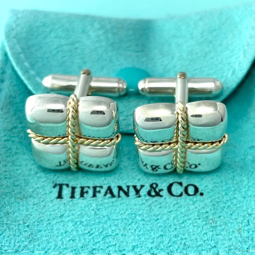 ティファニー ツイスト チェーン スクエア カフス 925 750 T90fe