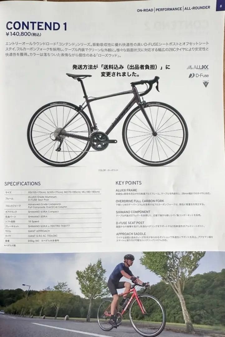 自転車GIANT　CONTEND1