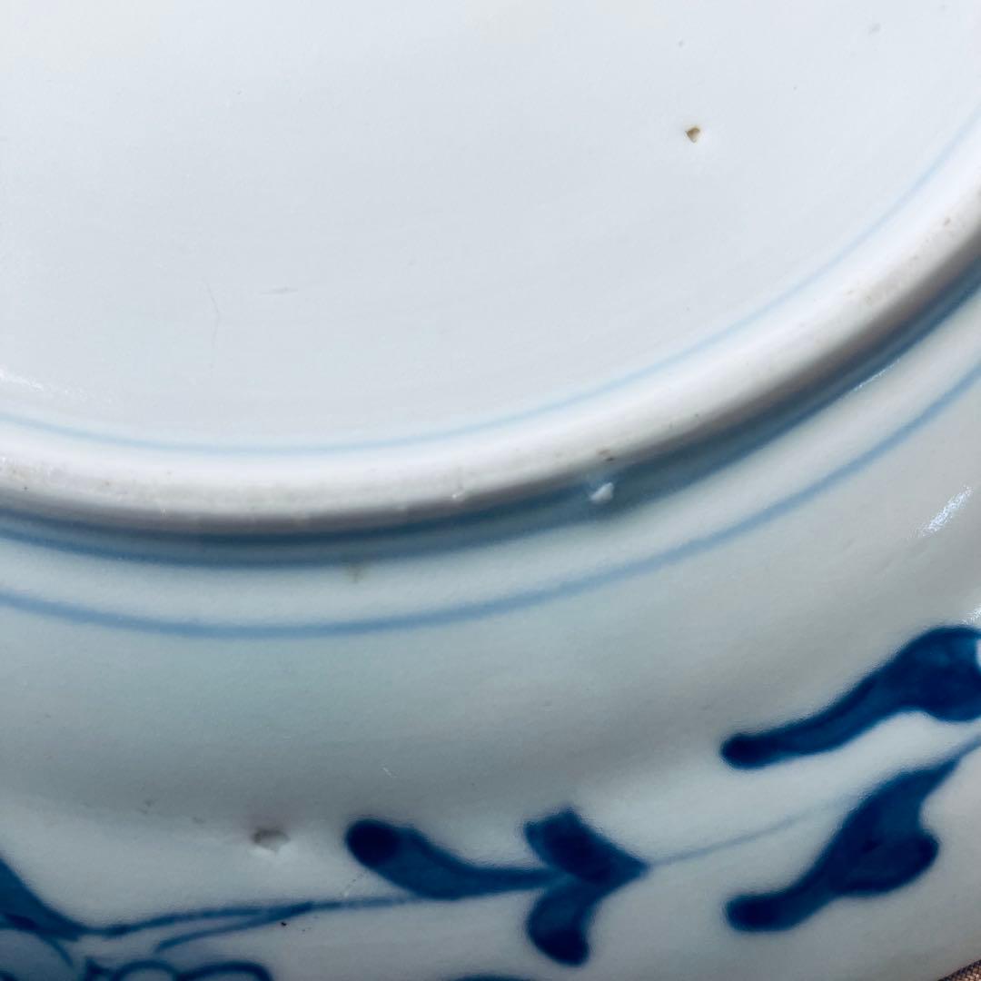 精磁会社　③ 輪花プレート　鳳凰　丸紋　有田焼　明治伊万里　希少　古伊万里