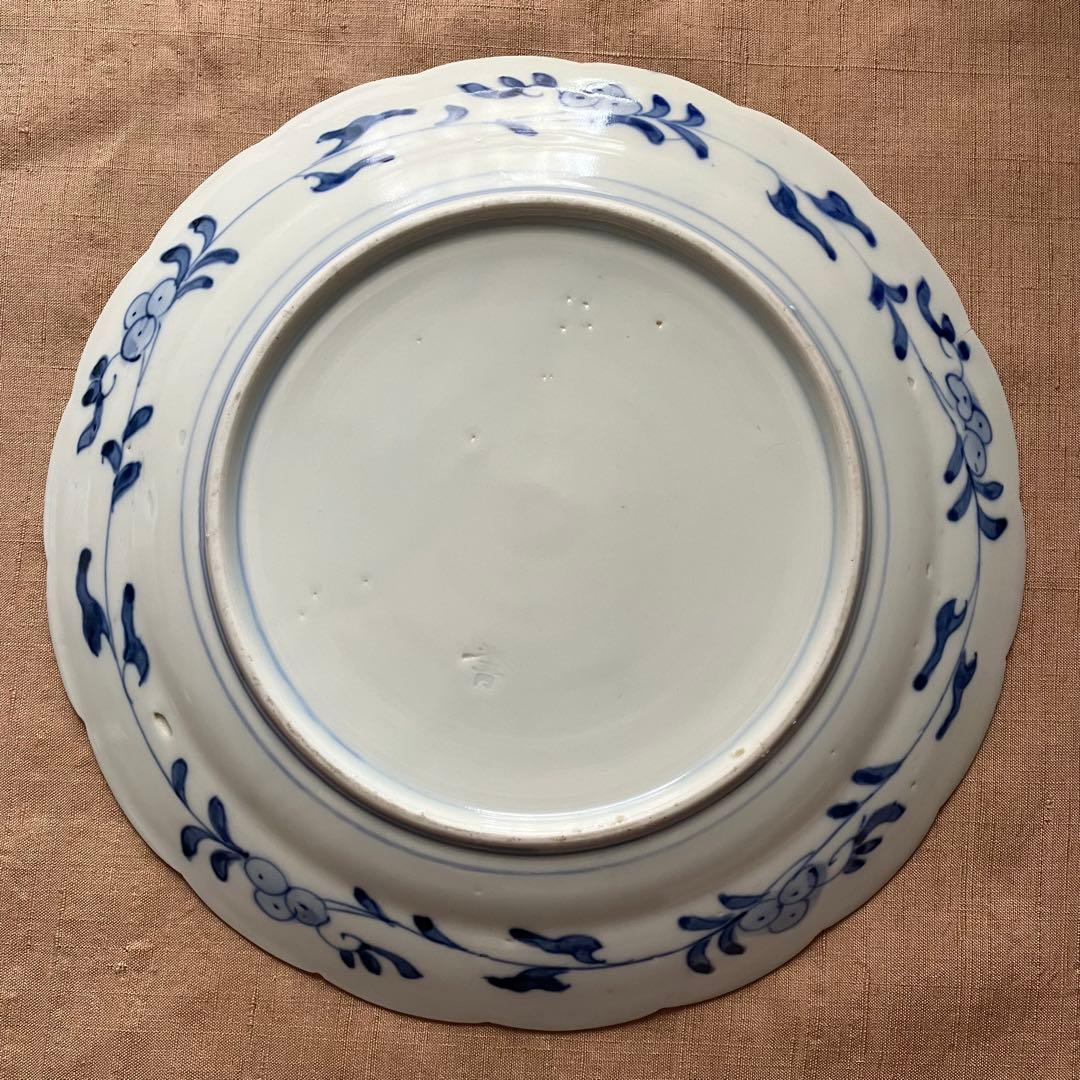 精磁会社　③ 輪花プレート　鳳凰　丸紋　有田焼　明治伊万里　希少　古伊万里